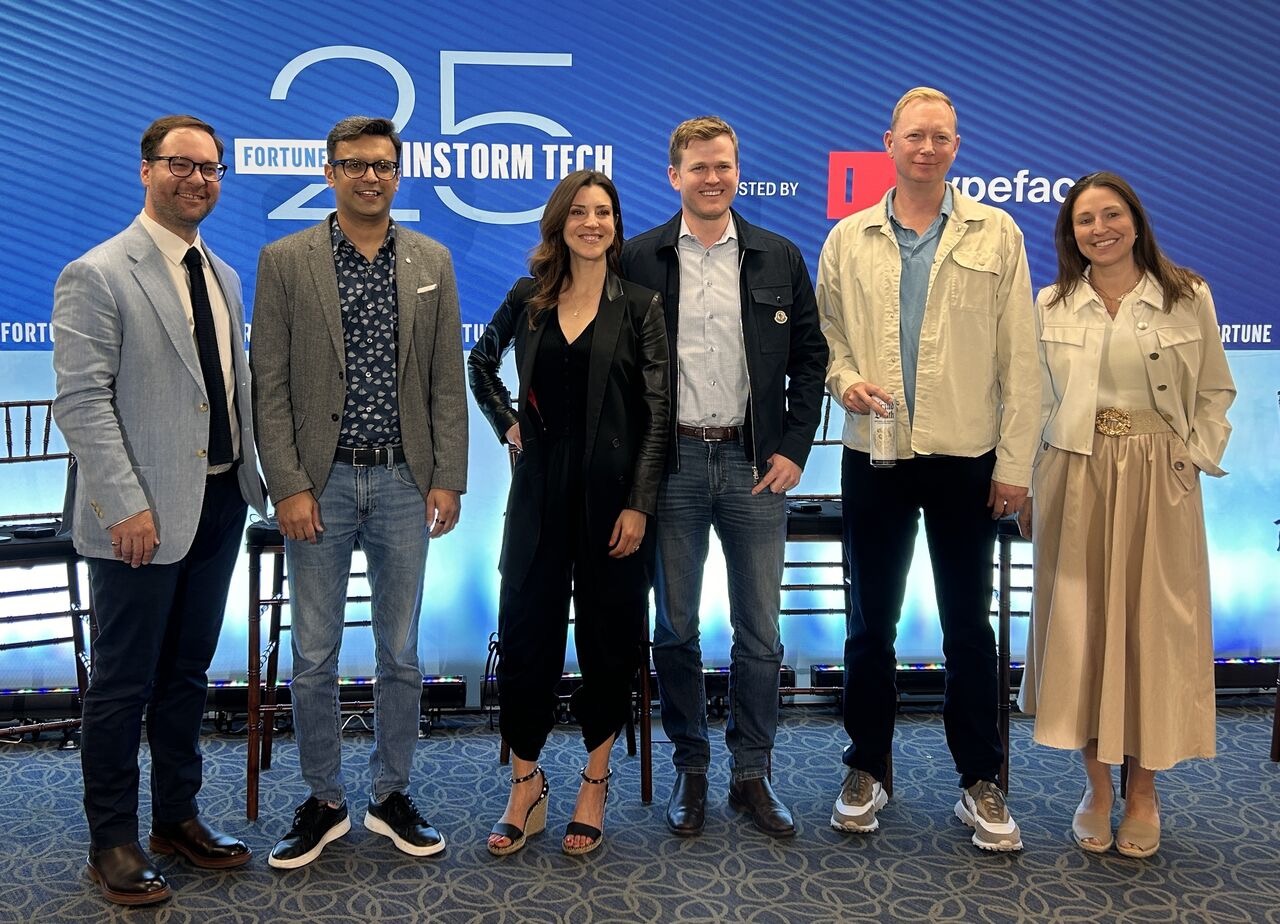 Vishal Sood with fellow panelists at Fortune Brainstorm Tech, The Hard Part of AI, hosted by Typeface