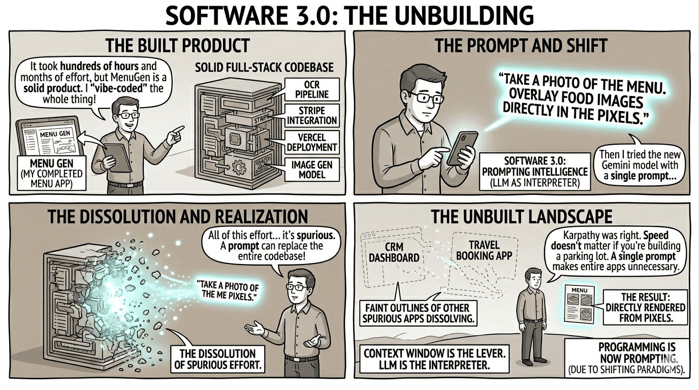 Foraging: Software 3.0 Ate My App